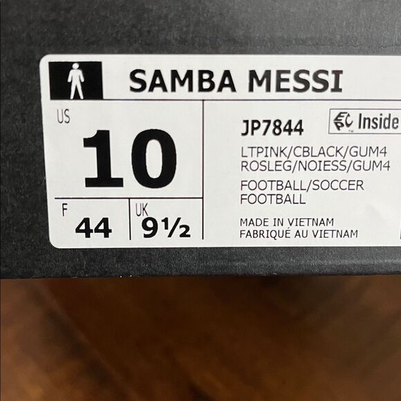 Adidas Samba Messi pink/black men size 10 - Picture 6 of 6